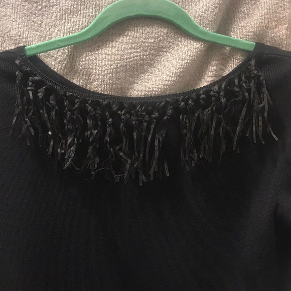 Black dress shirt with fringe - Picture 2 of 4